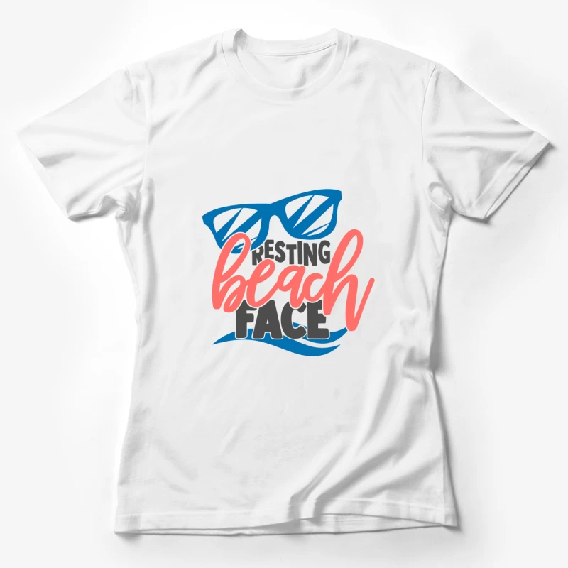 Resting Beach Face Design mit Sonnenbrille Damen T-Shirt