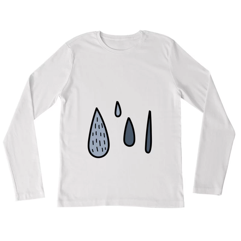 Gouttes Abstraites Colorées Femme Manches Longues T-Shirt