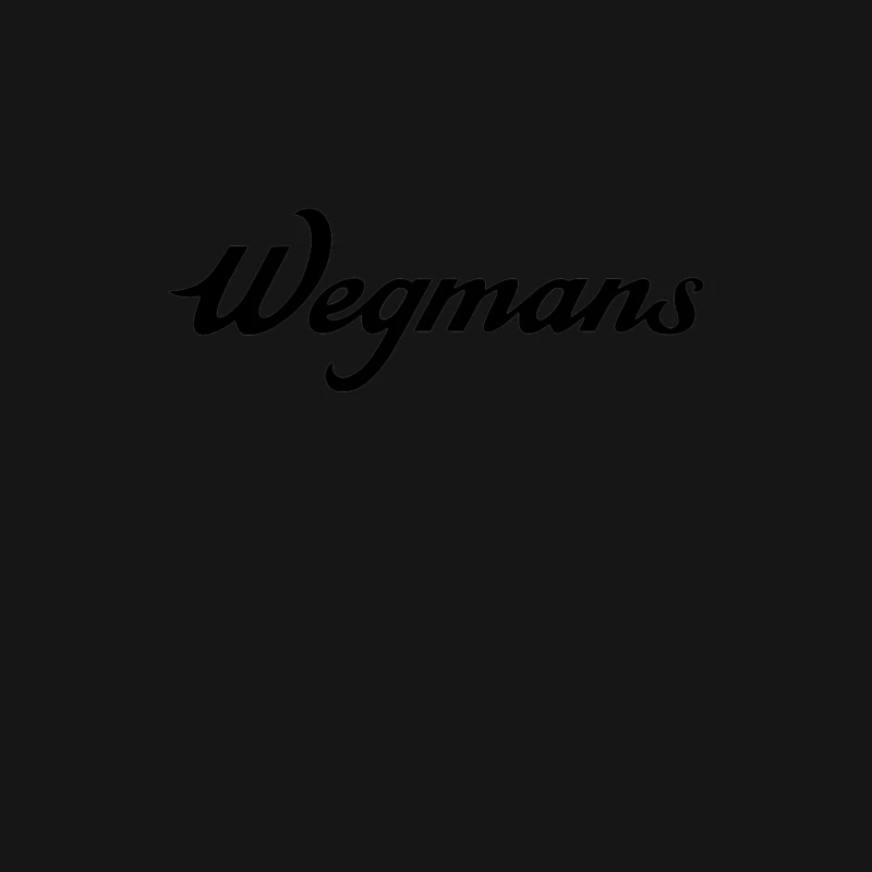 Wegmans Supermarket Chain Logo in Black Script Font Female Long Sleeve T-Shirt