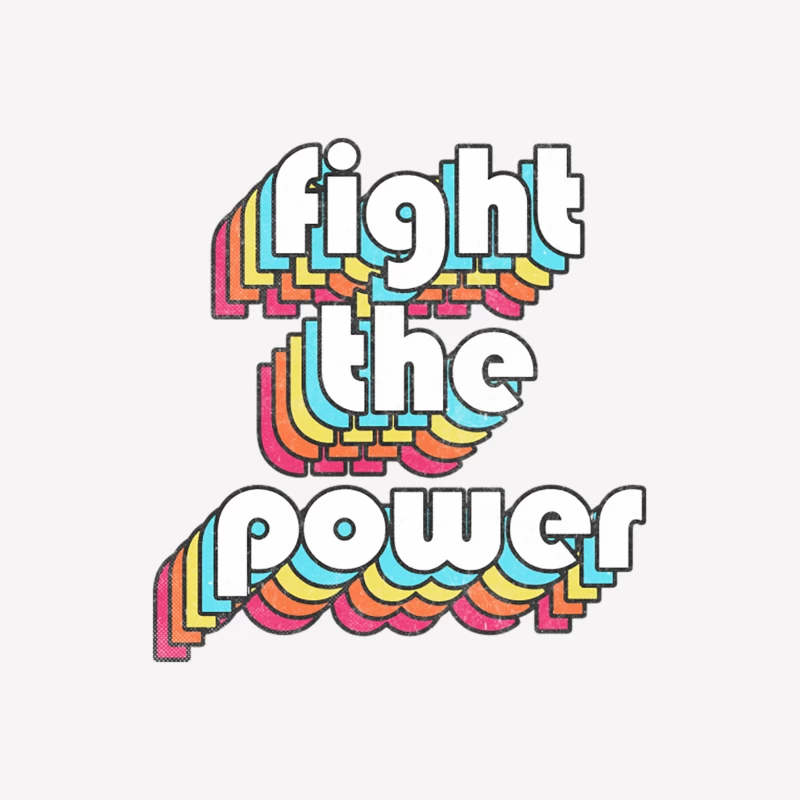 Fight The Power - Black Power Retro Design Male T-Shirt