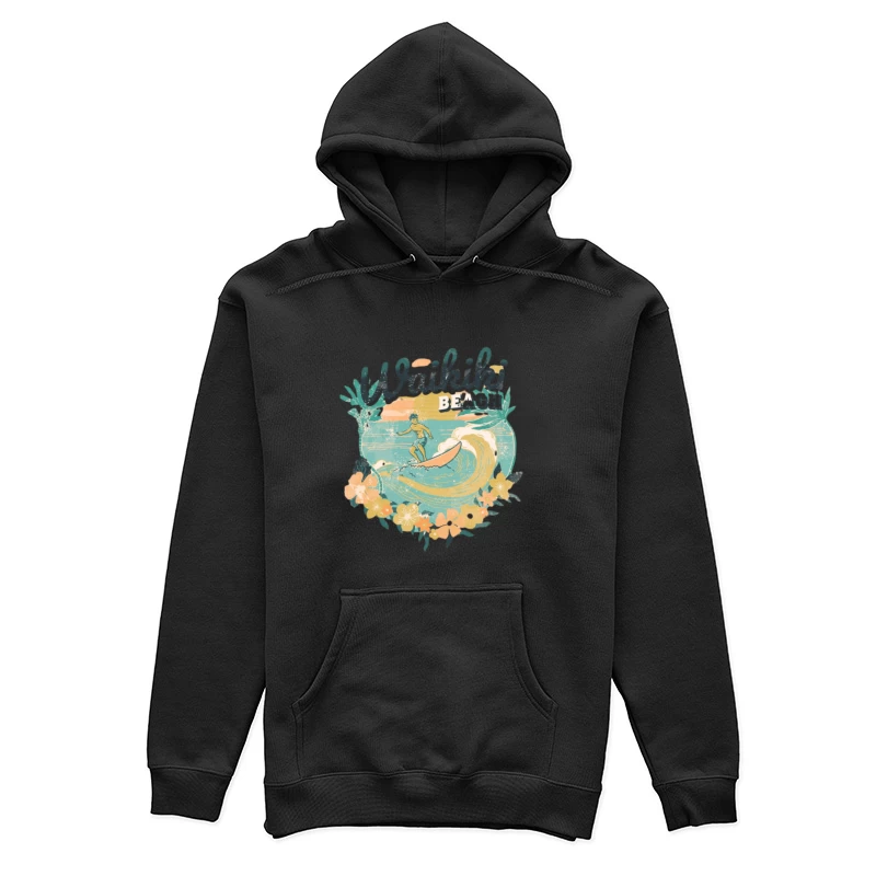 Surfen am Waikiki Beach Damen Pullover Hoodie