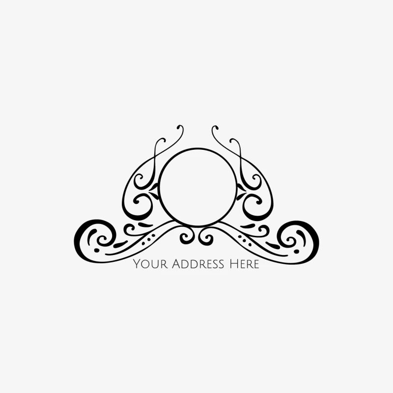 Logo simple avec adresse personnalisée Homme Manches Longues T-Shirt
