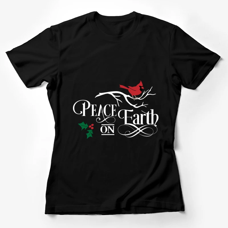 Carte de Vœux avec Rouge-gorge et Houx Femme T-Shirt
