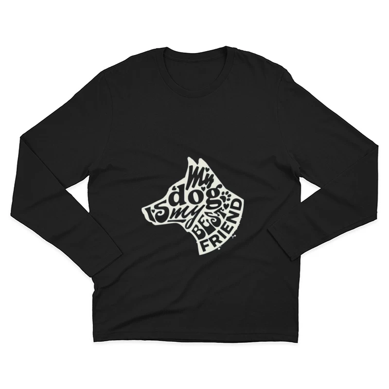 Mon chien est mon meilleur ami Homme Manches Longues T-Shirt
