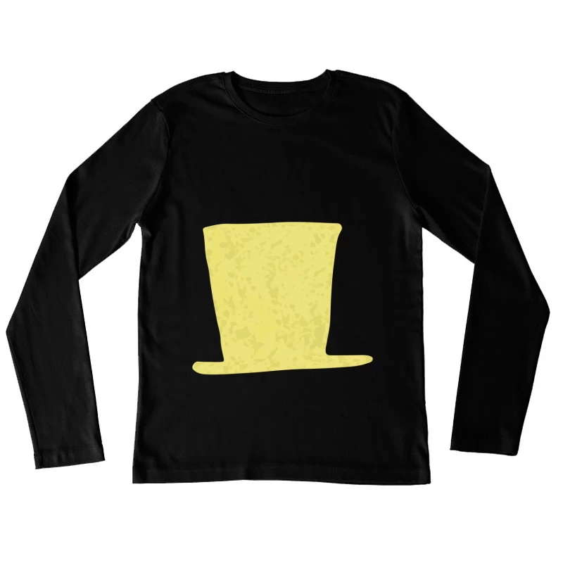 Chapeau haut de forme jaune Femme Manches Longues T-Shirt