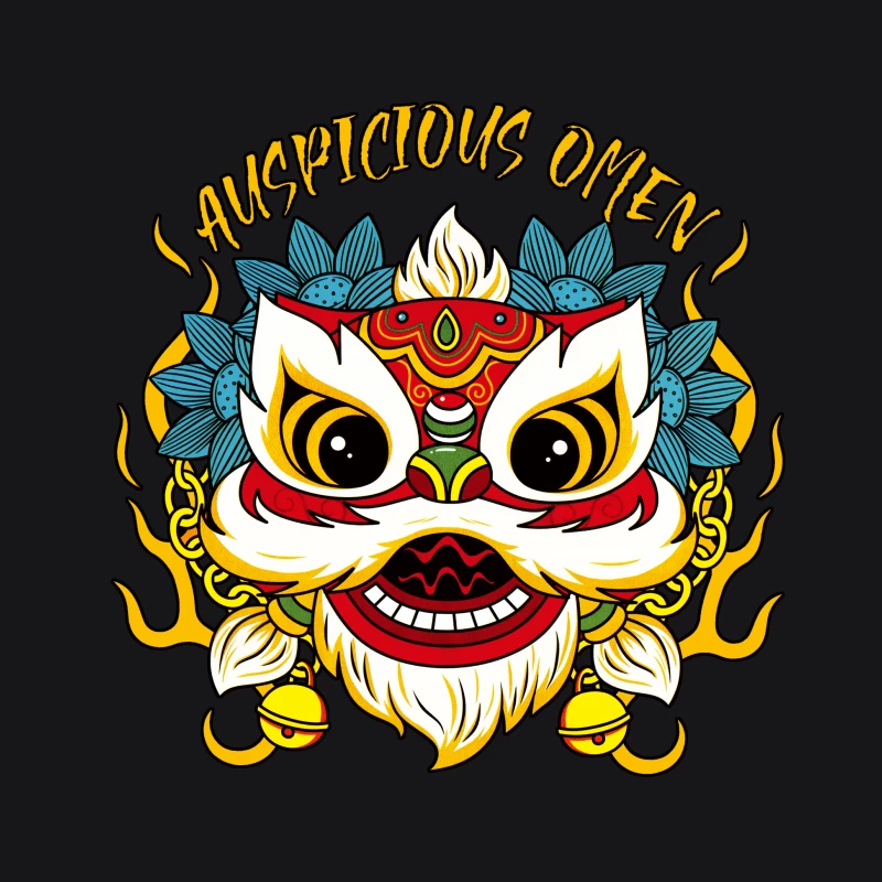 Auspizien-Maske mit Flammen und Blumen Herren Pullover Hoodie