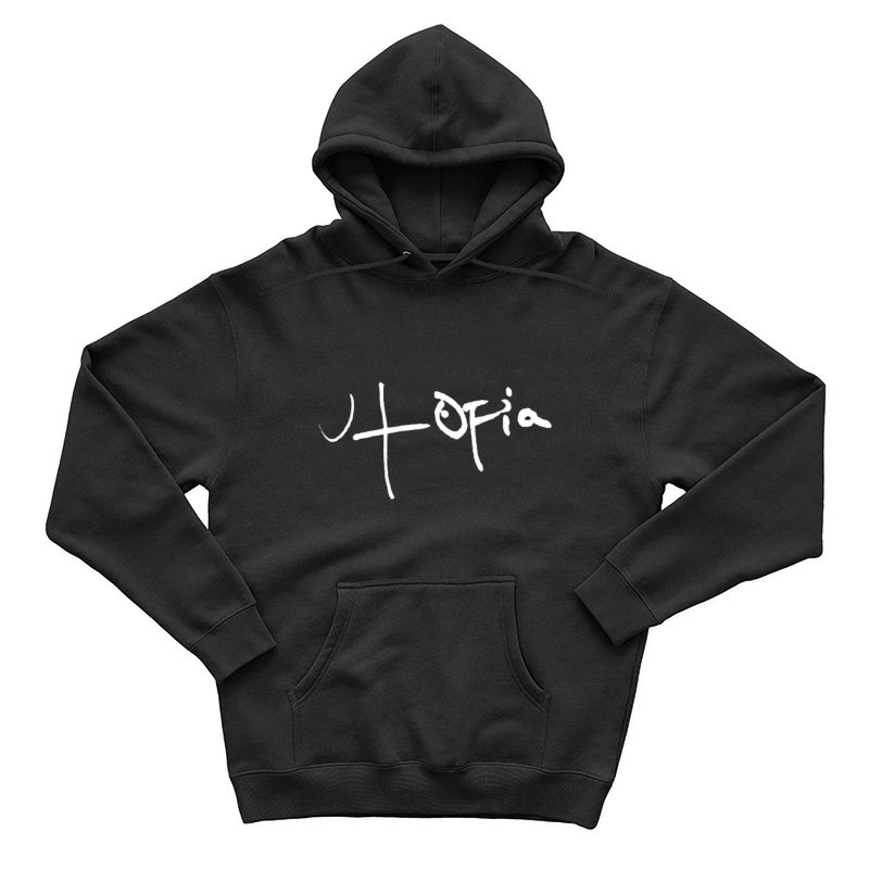 Simple Abstract Line Drawing Male Pullover Hoodie