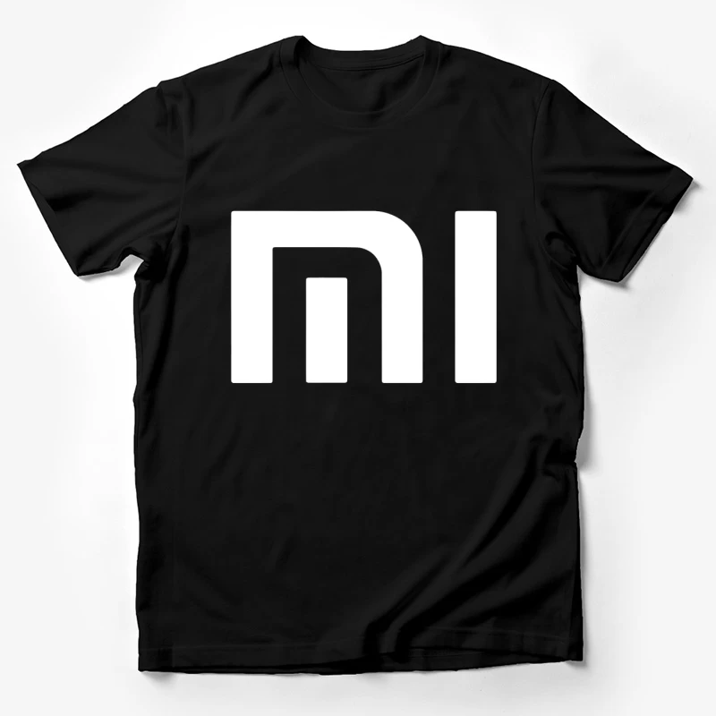 Minimalist Xiaomi Logo Design in Gray Male T-Shirt