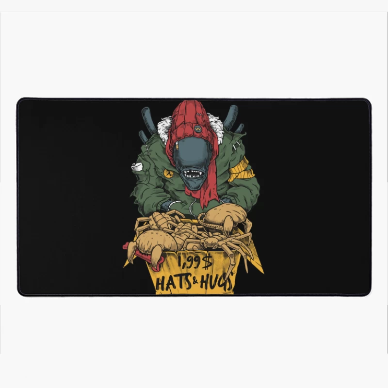 Monster Hat Vendor with Crabs Desk Mat