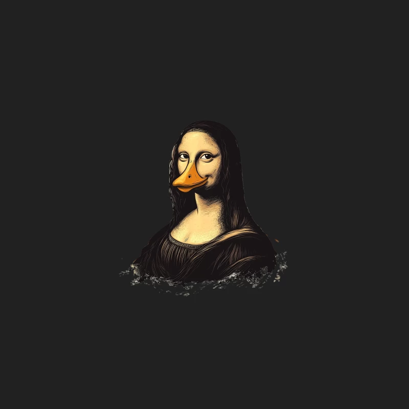 Mona Lisa Duck Face Renaissance Art Parody Bucket Hat