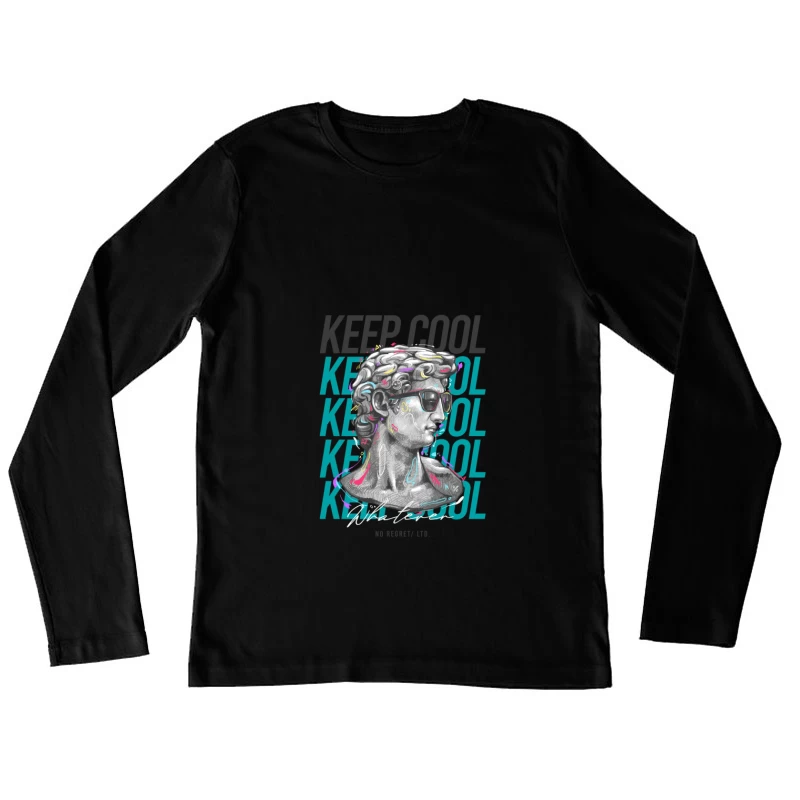 Kühle Skulptur im Pop-Art-Stil Damen Langarm T-Shirt