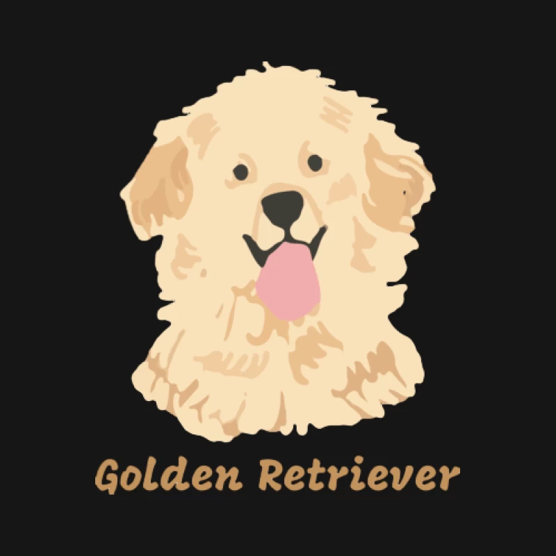 Niedlicher Golden Retriever Illustration Damen T-Shirt