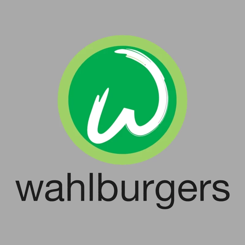 Wahlburgers Restaurant Chain Green Circle Logo Design Female Pullover Hoodie