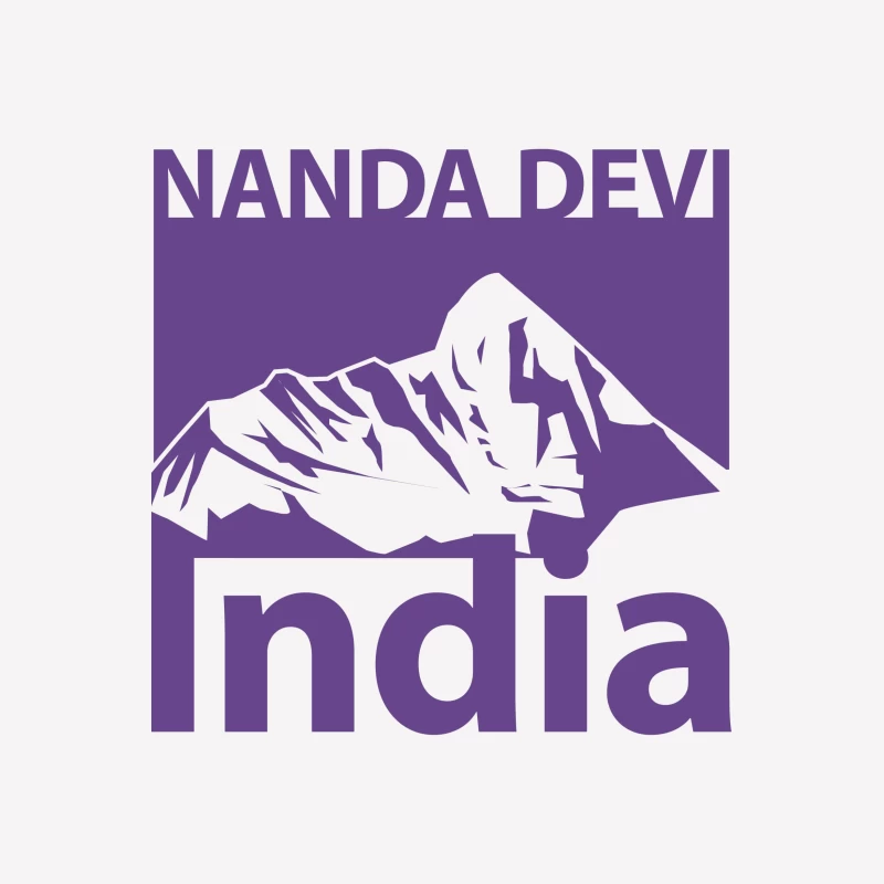 Nanda Devi Berglogo in Indien Herren T-Shirt