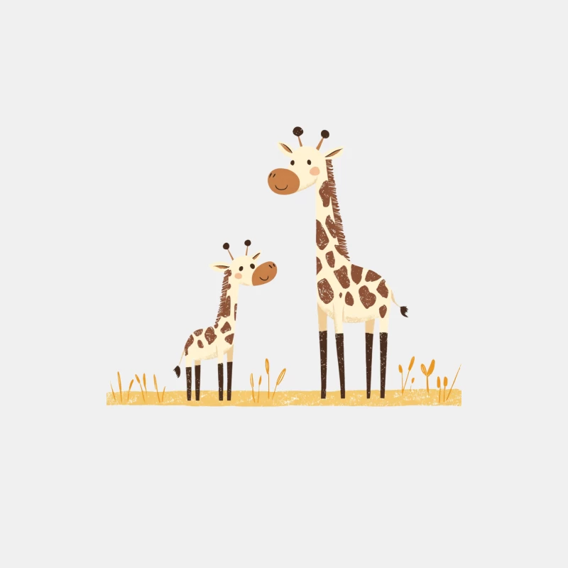 Cute Cartoon Giraffes in African Savanna Male Tank Top