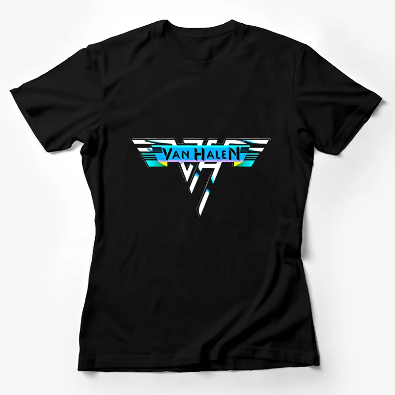 Van Halen Classic Band Logo in Retro 80s Style Female T-Shirt