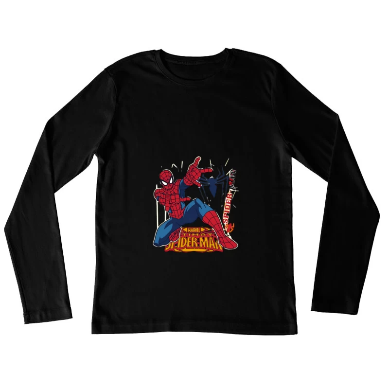 Ultimativer Spider-Man Comic Design Damen Langarm T-Shirt