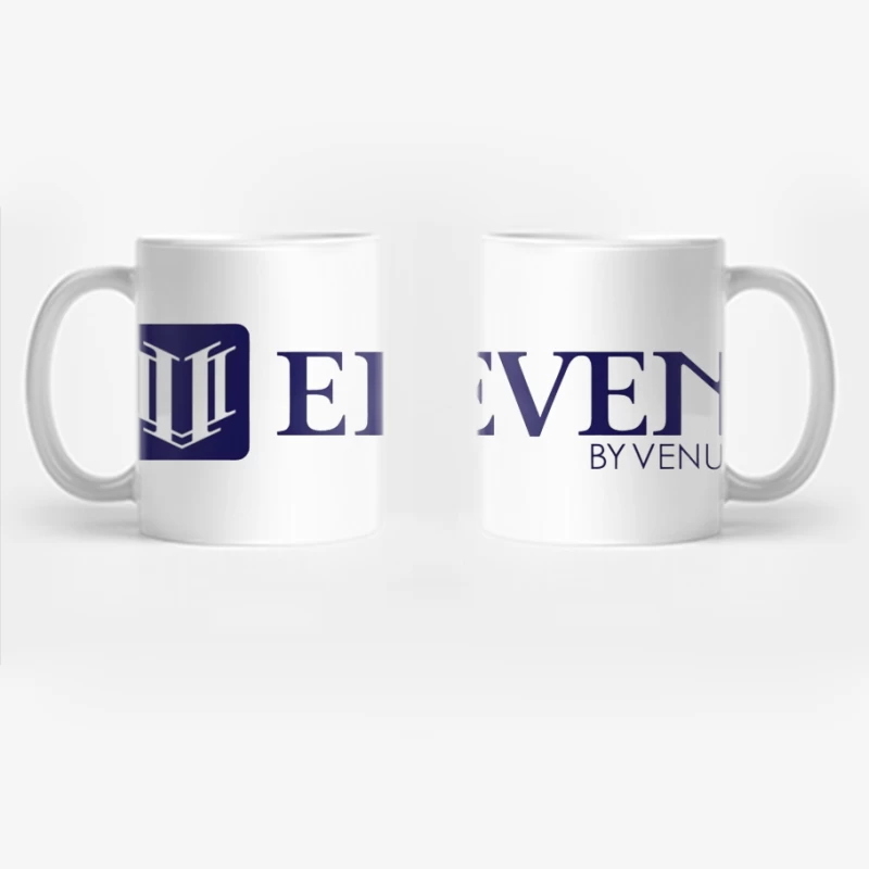 Modern Navy Blue Eleven by Venus Logo Design Coffee Mug