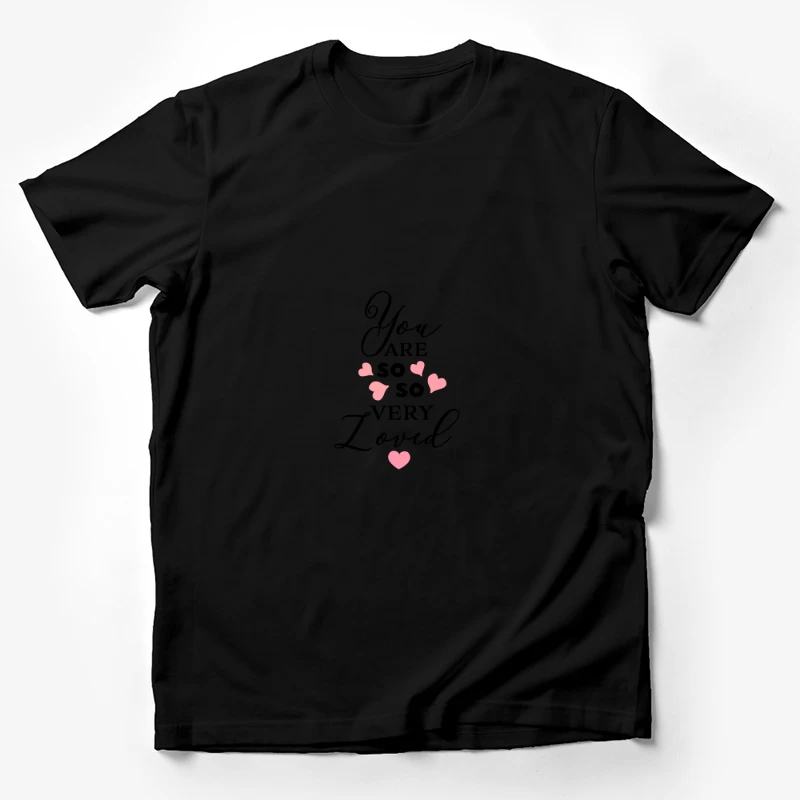 Motif de chat avec coeurs roses Homme T-Shirt