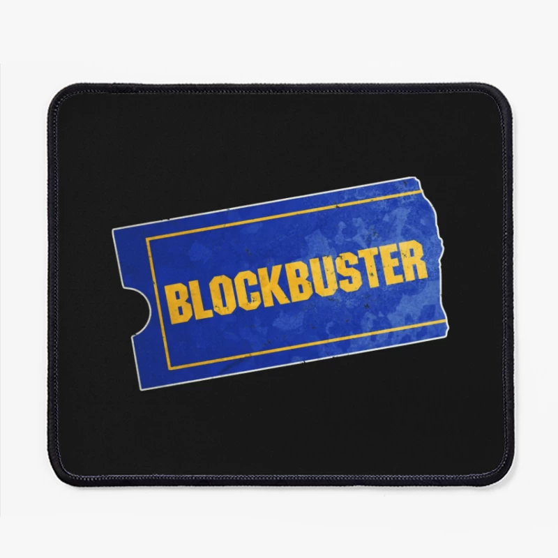 Vintage Blockbuster Video Rental Store Logo Ticket Mouse Pad