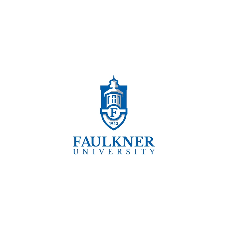 Faulkner University Logo - Educational Shield with Church Spire Design from 1942 Desk Mat