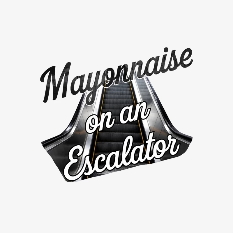 Mayonnaise on an Escalator: Quirky Typography and Visual Wordplay Male Pullover Sweatshirt
