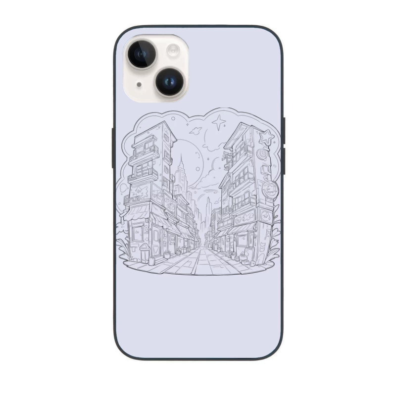 Urban Fantasy Street Scene iPhone Case