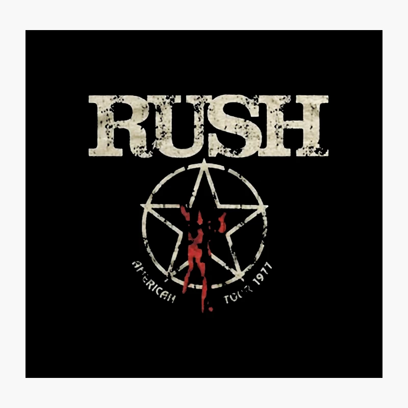 Rush Star Throw Pillow