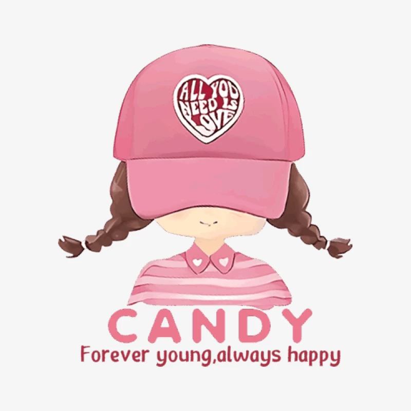 Candy Mädchen mit Kappe Damen Pullover Sweatshirt