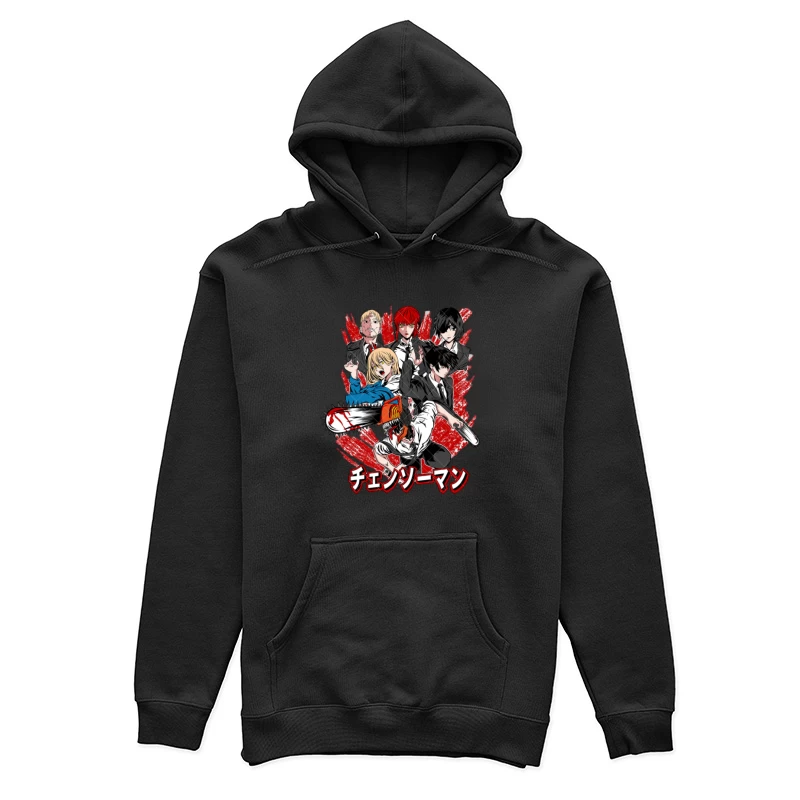 Chainsaw Man Charaktere mit Kettensäge Damen Pullover Hoodie