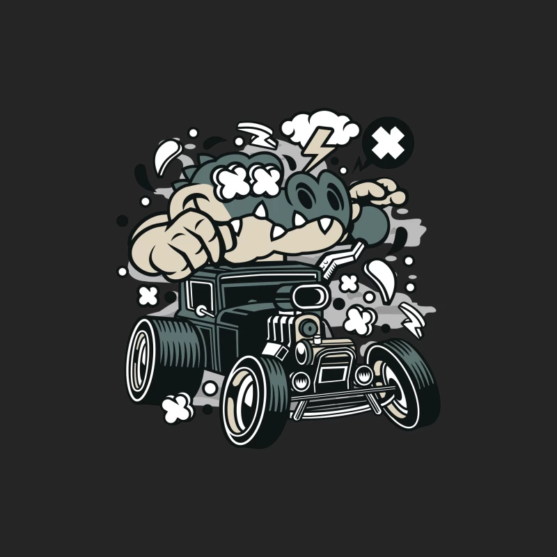 Monstre en Colère dans Voiture Femme Sweat-shirt à enfiler