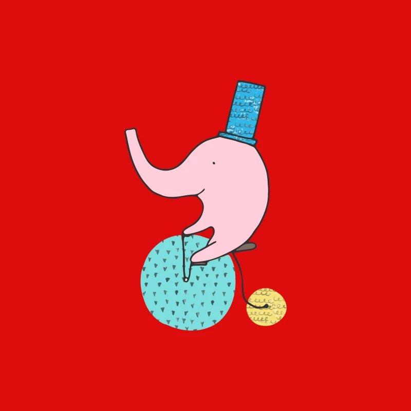 Éléphant rose jonglant sur une balle Homme Débardeur