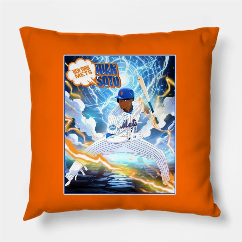 New York Mets - Anime Style - JUAN SOTO Throw Pillow