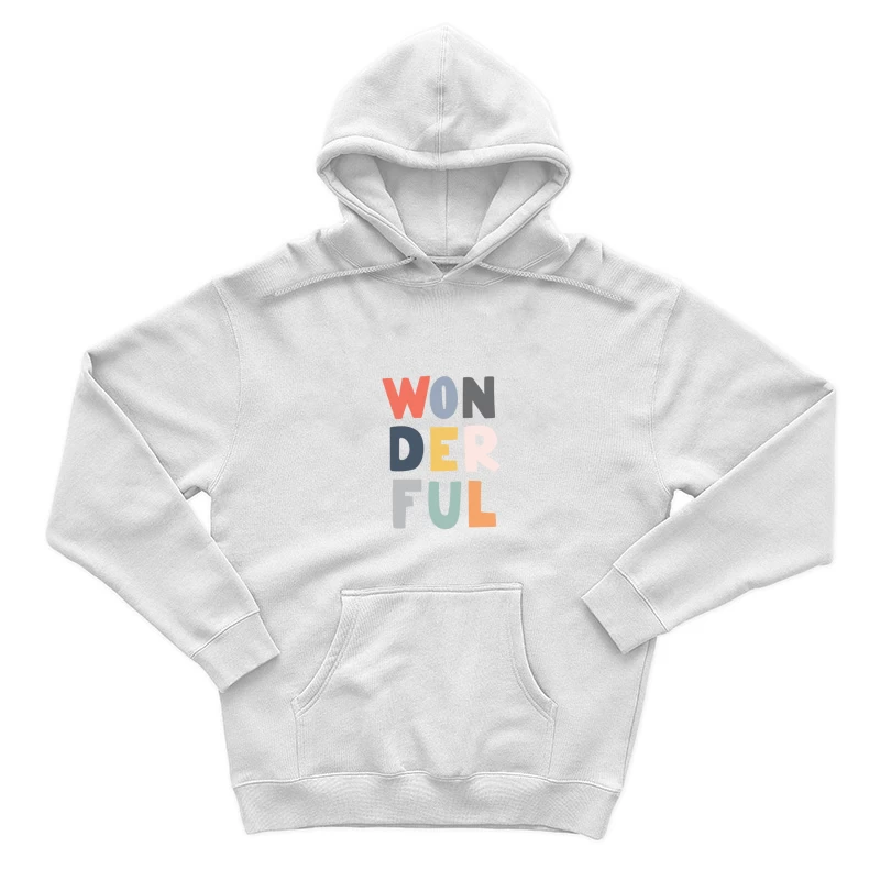 Texte coloré - Mot 'Wonderful' Homme Sweat à capuche