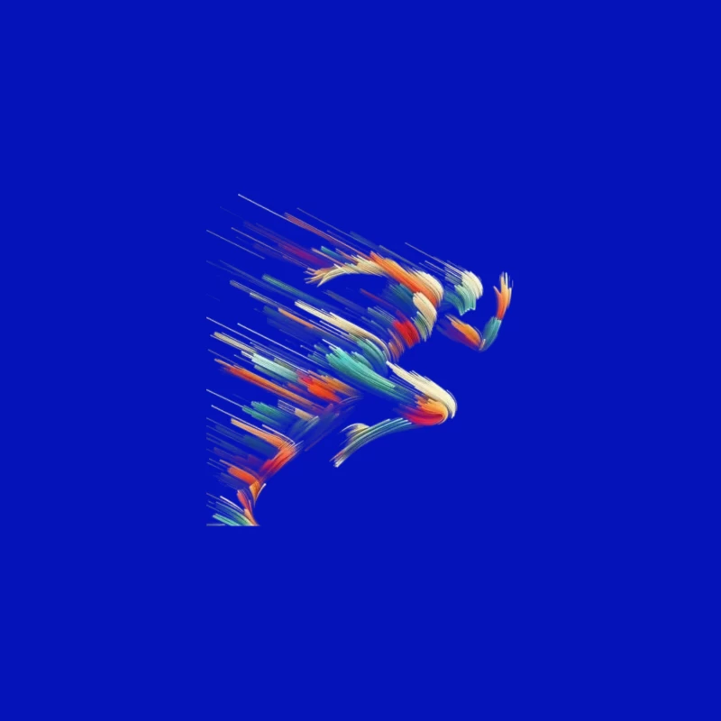 Dynamic Colorful Runner Tapestry