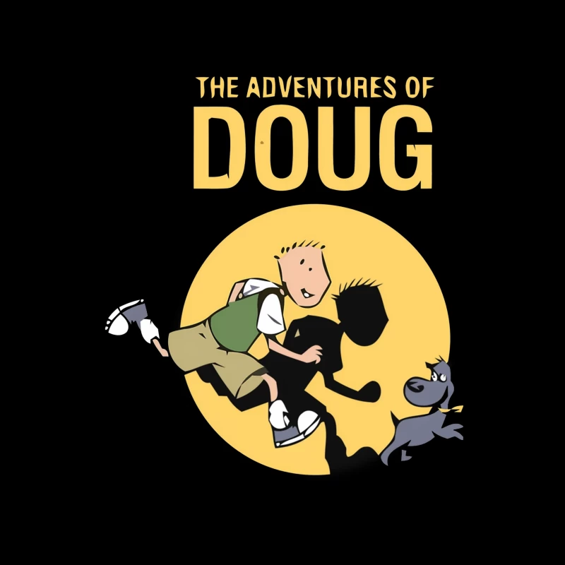 The Adventures of Doug - Classic 90s Animated Series Logo Throw Pillow