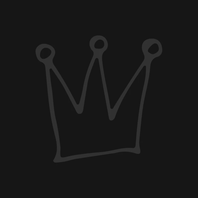 Couronne minimaliste dessinée à la main Femme T-Shirt