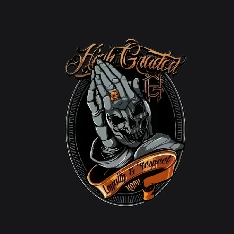 Skelett Hände mit Loyalität Herren Pullover Hoodie