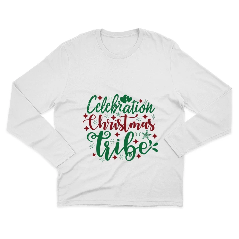 Tribu de Noël Célébration Homme Manches Longues T-Shirt