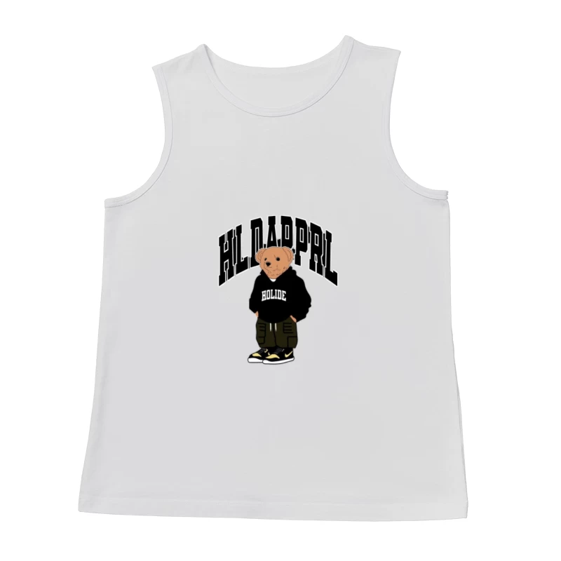 Teddybär mit Kapuzenpulli-Design Herren Tanktops