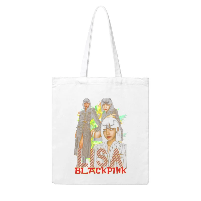 Lisa from BLACKPINK in Fashionable Attire Cotton Tote Bag