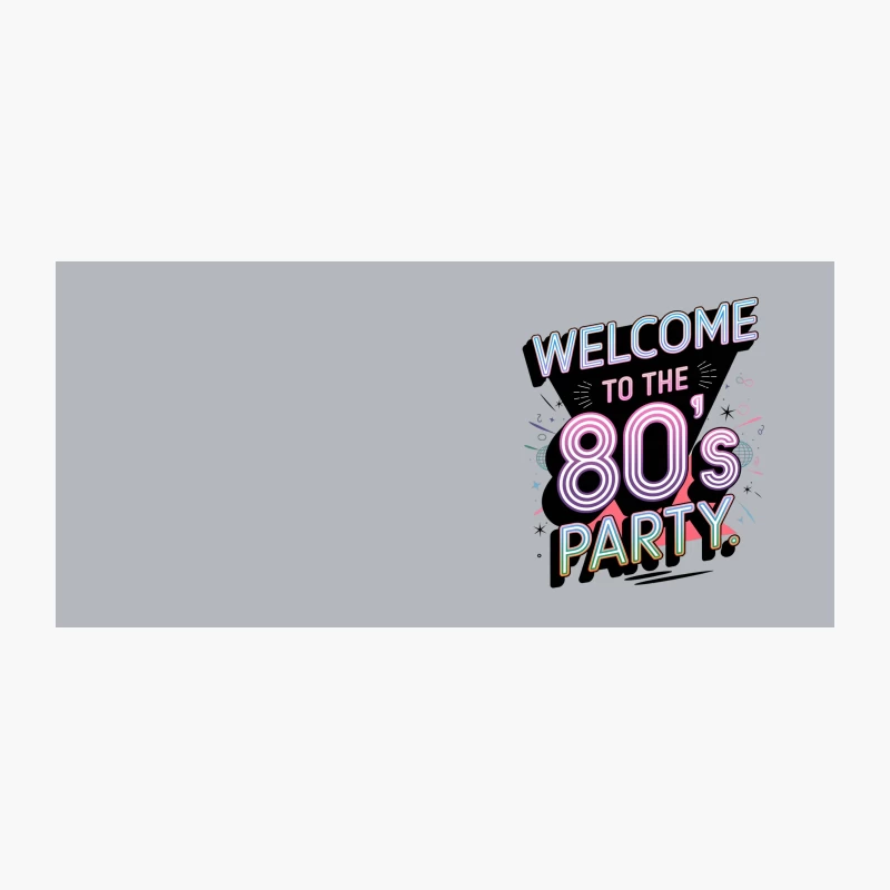 Retro 80s Neon Party Welcome Typography Design Coffee Mug