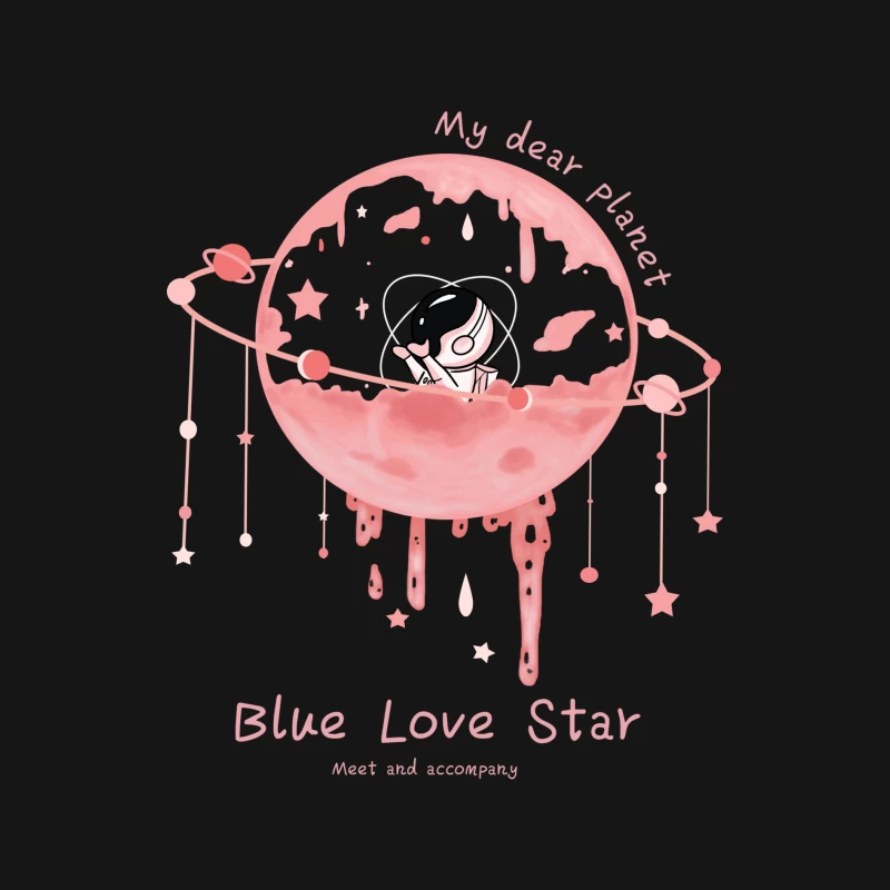 Mein Lieber Planet - Cartoon, Liebe, Mond Herren Langarm T-Shirt