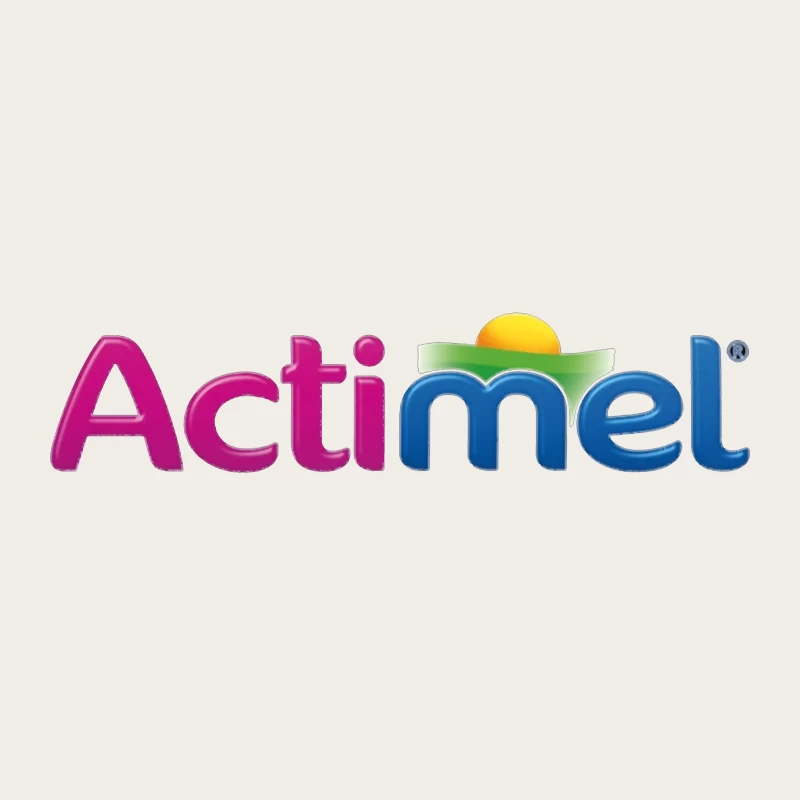 Actimel Dairy Brand Colorful Logo Design Bucket Hat