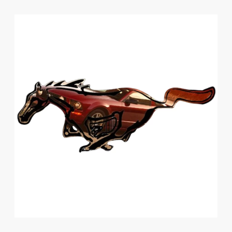 Ford Mustang Running Horse Logo Emblem Pin