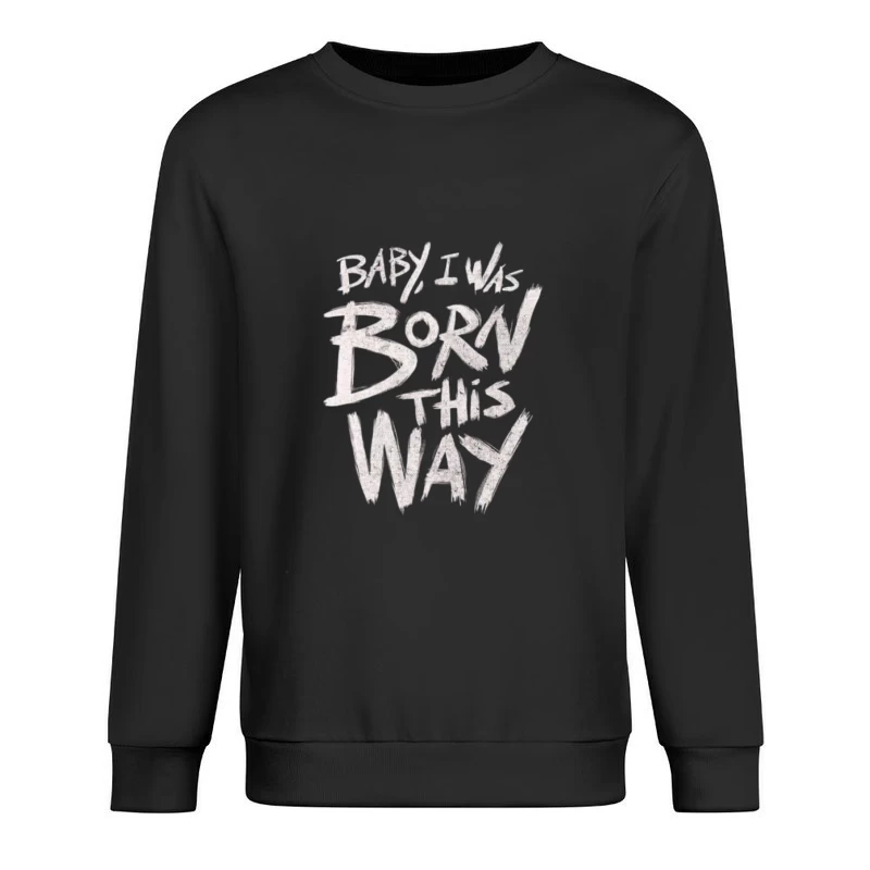 Geboren So Schriftzug Herren Pullover Sweatshirt
