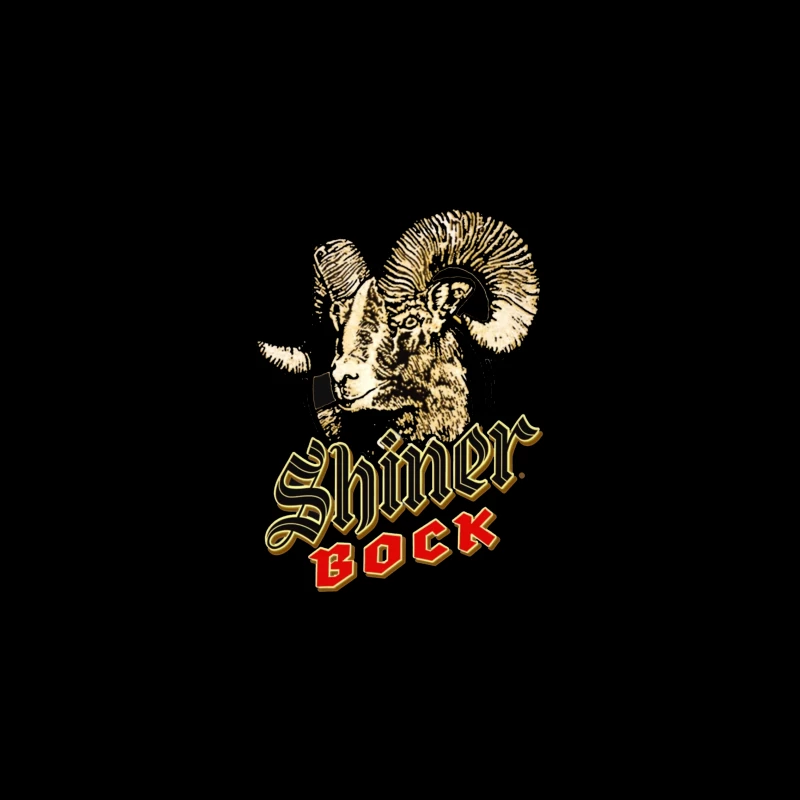 Vintage Shiner Bock Beer Logo with Golden Ram Head Design iPhone Case