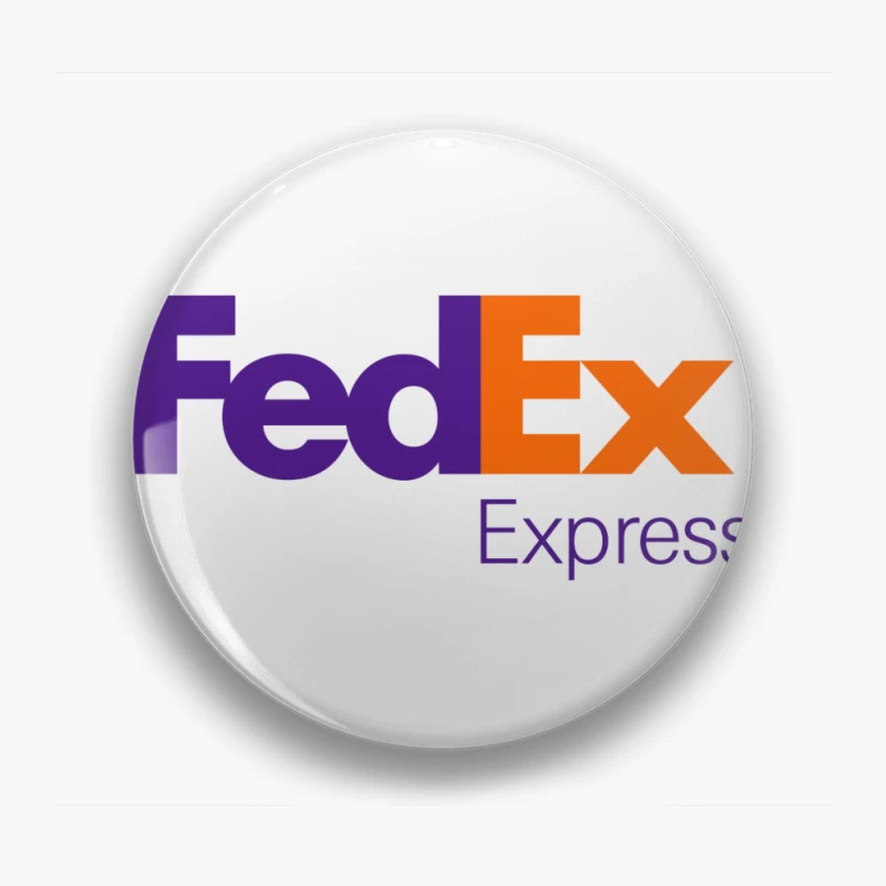 FedEx Express Corporate Logo Design in Purple and Orange Pin