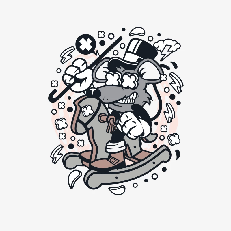Chien magique avec canne et chapeau haut de forme Homme Sweat-shirt à enfiler
