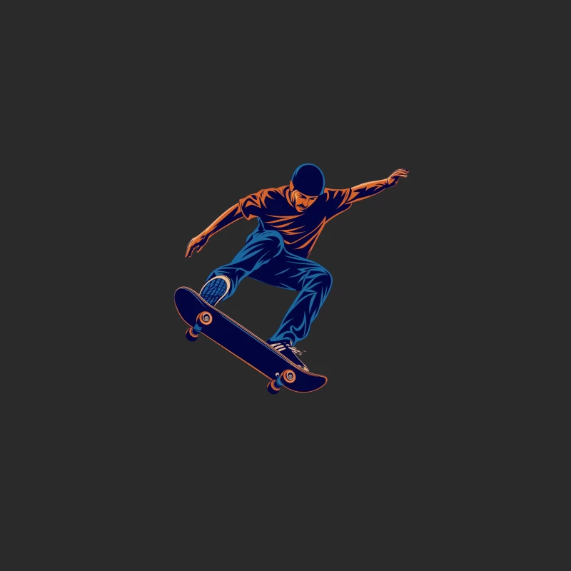 Dynamic Skateboarder Performing Mid-Air Trick Baseball Cap